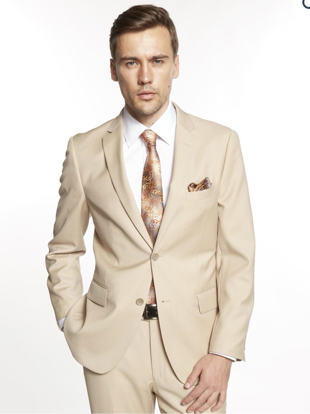 Men's Light Beige tailored men’s Suit Jacket - size 44R